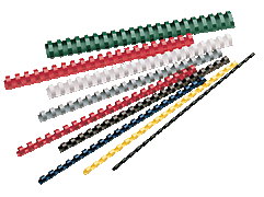 Ibico Plastikbindercken, weiss, 10mm, max. 65 Blatt