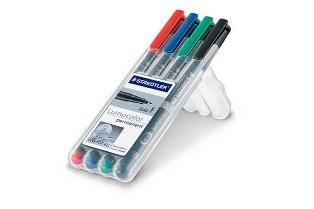 STAEDTLER Filzstifte, Lumocolor permanent F, 4 Farben