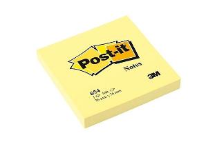 3M Haftnotizen, Post-It Block, gelb, 76mm x 76mm