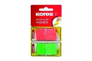 Kores Haftnotizen, Pop-Up Index 4x 40 Blatt, rot, grn, 45mm x 12mm