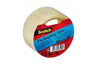 SCOTCH Kleben, Verpackungsband, selbstklebend transparent, reissfest, 50mm x 66m