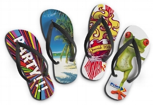 Sublimation - Flip - Flops, weiss, mit Textiloberflche