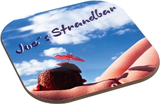 Sublimation - Glasuntersetzer, aus Hartfaser, 10cm x 10cm, 3mm stark